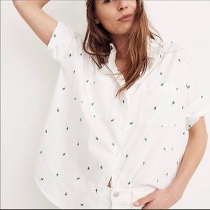 Madewell   Embroidered Cactus Courier Shirt